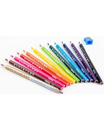 Colorino Marvel Star Wars JUMBO Creioane colorate triunghiulare 12 culori +1 (cu ascutitoare) - 2