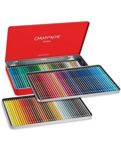 Creioane de culoare Caran d'Ache Pablo – 120 de culori, cutie metalica - 1