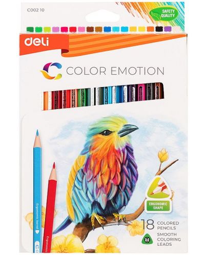Creioane colorate Deli Color Emotion -  EC00210, 18 culori - 1