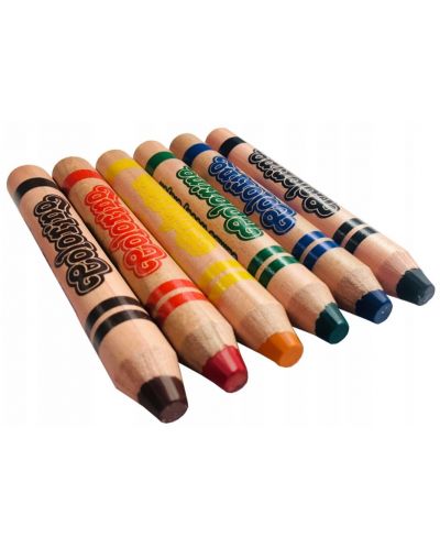Creioane colorate Colorino Kids - Jumbo, 6 culori - 2