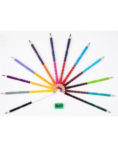Colorino Disney Frozen II Creioane colorate triunghiulare 12 buc./24 culori (cu ascutitoare) - 2