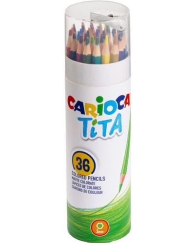 Creioane colorate Carioca Tita - 36 culori + ascutitoare - 1