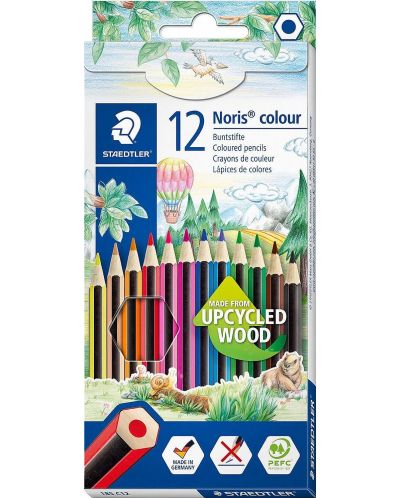 Creioane colorate Staedtler Noris Colour 185 - 12 culori + Noris - 1