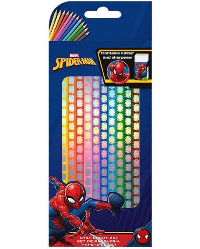 Creioane colorate Kids Licensing - Spiderman, 12 culori - 1