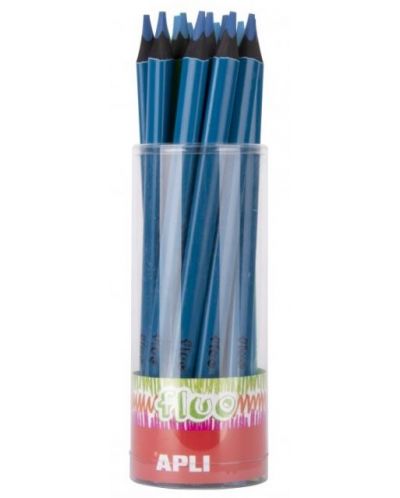 Creion colorat Apli - Jumbo Neon, albastru - 1