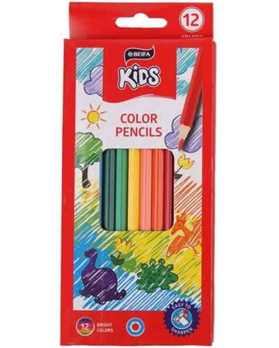 Creioane colorate Beifa WMZ - 12 culori - 1