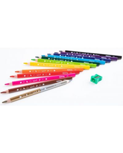 Colorino Disney Junior Minnie JUMBO Creioane colorate triunghiulare 12 culori+1 (cu ascutitoare) - 2