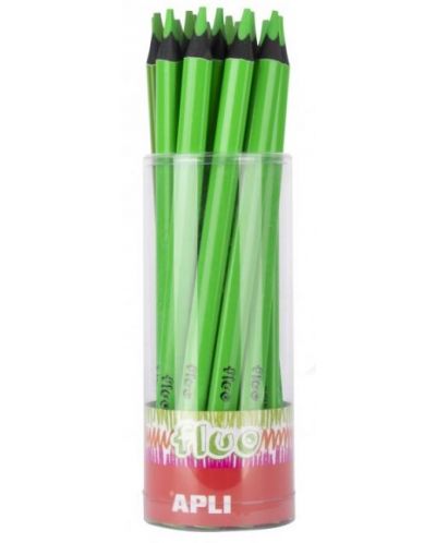 Creion colorat Apli - Jumbo Neon, verde - 1