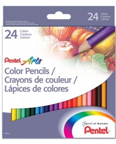 Creioane colorate PENTEL ARTS 24 culori - 1