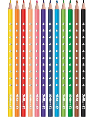 Creioane colorate Pelikan Silverino - 12 culori - 2