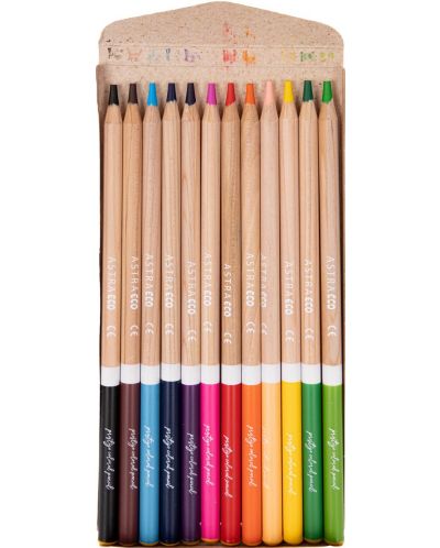 Creioane de culoare Astra Eco - 12 culori - 2