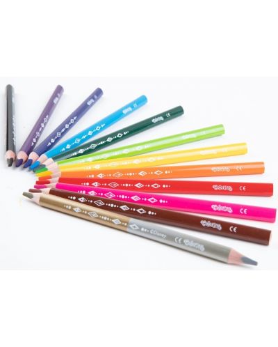 Creioane colorate Colorino Disney Frozen II Jumbo, 12 + 1 si ascutitoare - 2