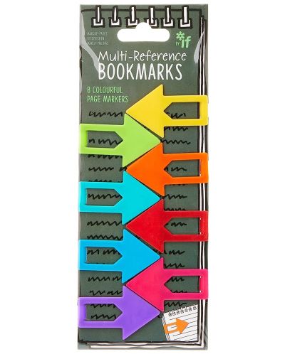 Semne de carte colorate pentru documente IF - Set de 8 bucăți - 1