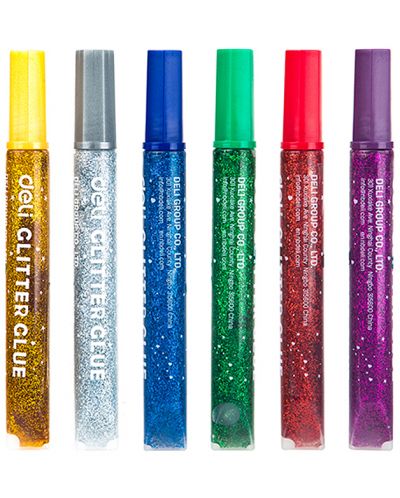 Lipiciuri colorate Deli Stick Up - Glitter Classic, 6 x 12 ml - 2
