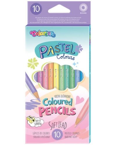 Creioane colorate Colorino Pastel - 10 culori - 1