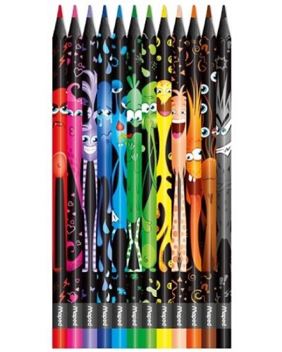 Creioane colorate Maped Color Peps - Monster, 12 culori - 2