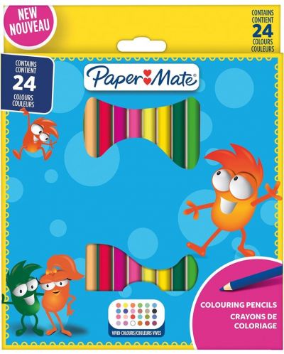 Creioane de colorat Paper Mate Kids - 24 de culori - 1