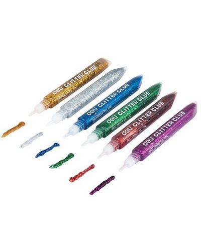 Lipiciuri colorate Deli Stick Up - Glitter Classic, 6 x 12 ml - 4