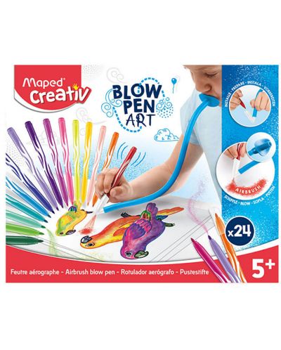 Set creativ Maped Creativ - Blow Pen Art, 31 piese - 1