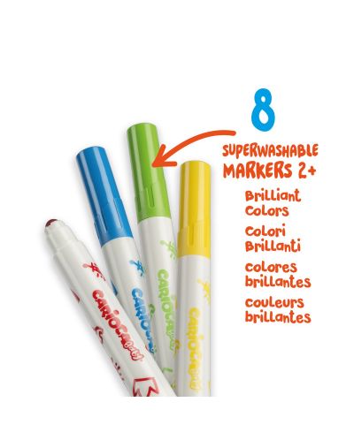 Set de creatie Carioca Baby - Puzzle de colorat, 8 markere - 2