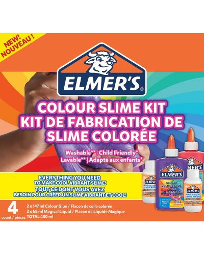 Set creative pentru slime Elmer's - Culori opace - 2