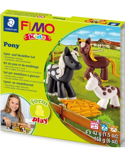 Set de creatie taedtler Fimo Kids - Fa-ti, singur,  figurine din lut, Pony - 1