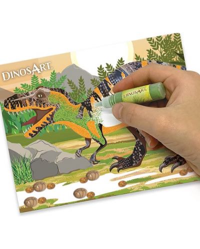 Set creativ DinosArt - Sand și Foil Art, dinozauri - 4