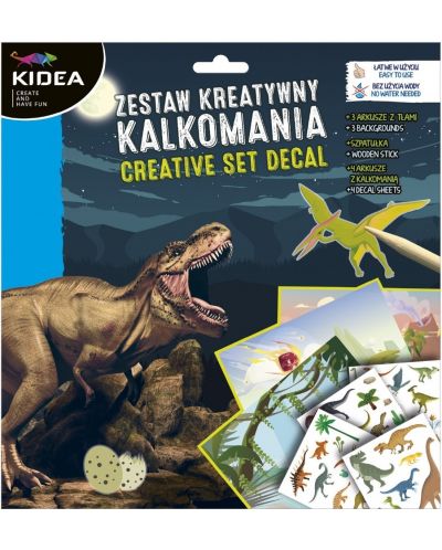 Set creativ cu vată Kidea - Dinozauri - 1
