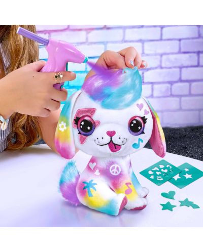 Set creativ Canal Toys Airbrush plush - Jucărie de colorat de pluș, cățeluș drăguț - 3