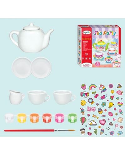 Set creativ Color Day - Vopsește-ți propria servietă de ceai ceramică - 2