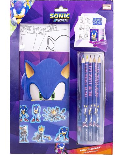 Set creativ Cerda Sonic - Cu creioane și autocolante | Ozone.ro