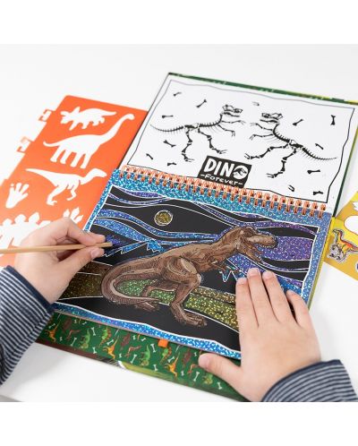 Totum Creative Kit - Scratchbook cu dinozauri - 4