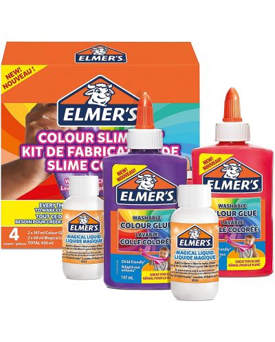 Set creative pentru slime Elmer's - Culori opace - 1