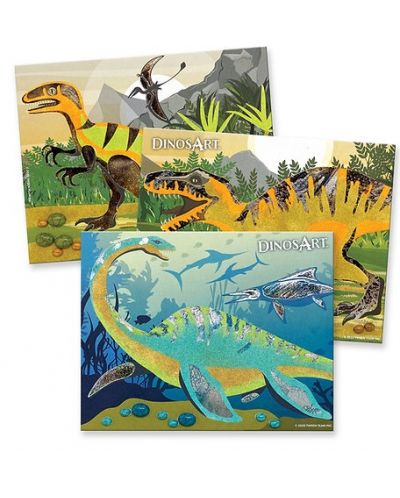 Set creativ DinosArt - Sand și Foil Art, dinozauri - 5