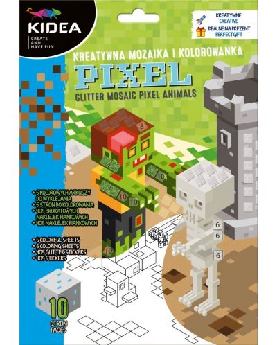 Set creativ Kidea - Pixel, mozaic autocolant - 1