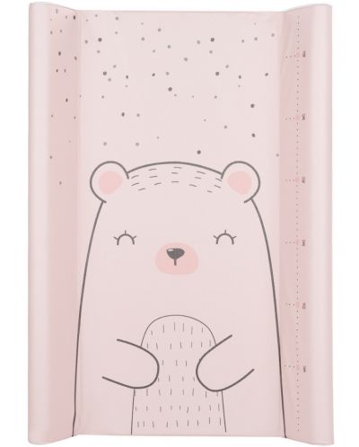Salteluță tare de înfășat KikkaBoo - Bear with me, Pink, 80 х 50 cm - 1