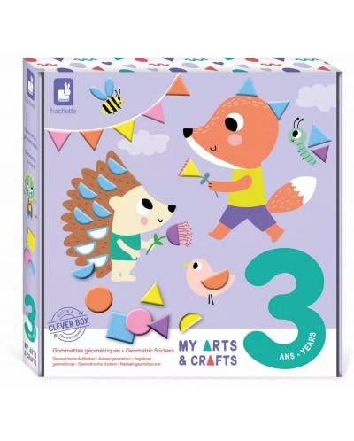 Set creativ Janod - Autocolante geometrice pentru copii de 3 ani - 1