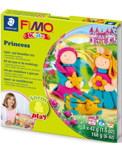 Set lut polimeric Staedtler Fimo Kids - Princess, 4 x 42 g - 1