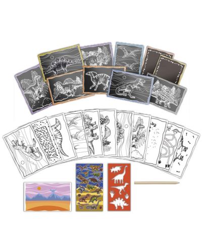Totum Creative Kit - Scratchbook cu dinozauri - 6