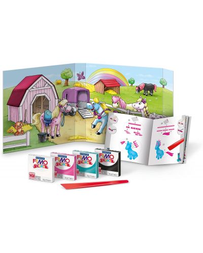 Set de creatie taedtler Fimo Kids - Fa-ti, singur,  figurine din lut, Pony - 2