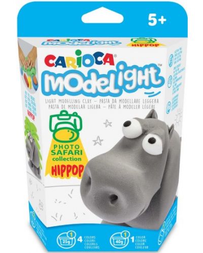 Set creativ Carioca Modelight PlayBox - Hipopotam - 1