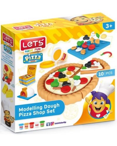 Set creativ cu plastilină Let's - Pizza Shop - 1