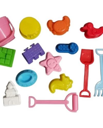 Set de creatie Cese Toys - Nisip kinetic, 2 culori, cu forme - 2