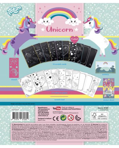 Set de creație Totum - Scratchbook, Unicorn - 8