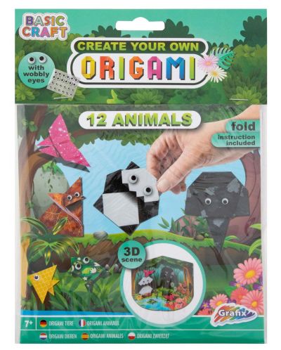Set creativ Grafix - DIY Origami, 12 animale - 1