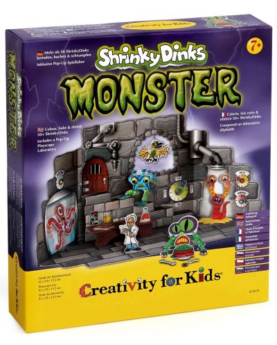 Set creativ Faber-Castell - Creați monștri, Shrinky Dinks - 1