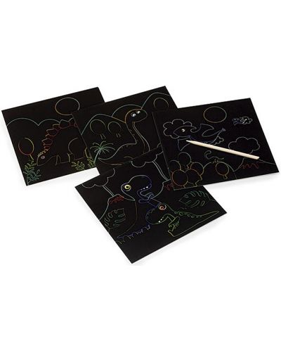 Set creativ Eurekakids - Carte de zgariat, Dinozauri - 2