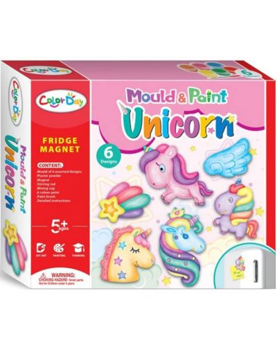 Set creativ Color Day - Creează-ți proprii magneți cu unicorn - 1