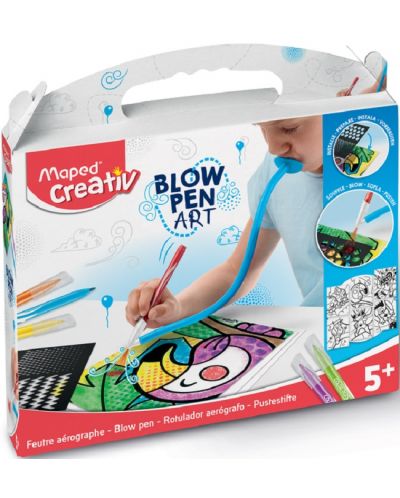 Set creativ Maped Creativ - Blow Pen Art, 14 piese - 1