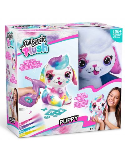 Set creativ Canal Toys Airbrush plush - Jucărie de colorat de pluș, cățeluș drăguț - 1